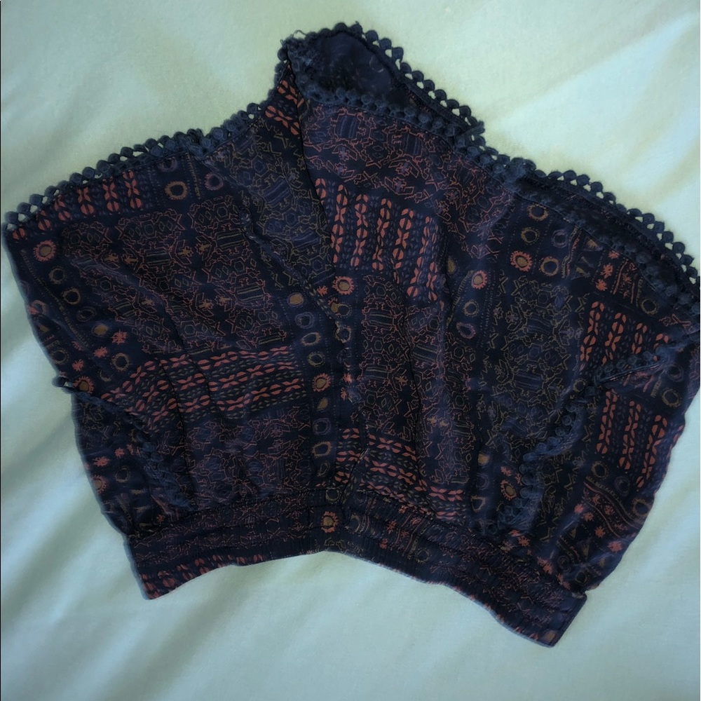 Blue and Orange Boho Shorts